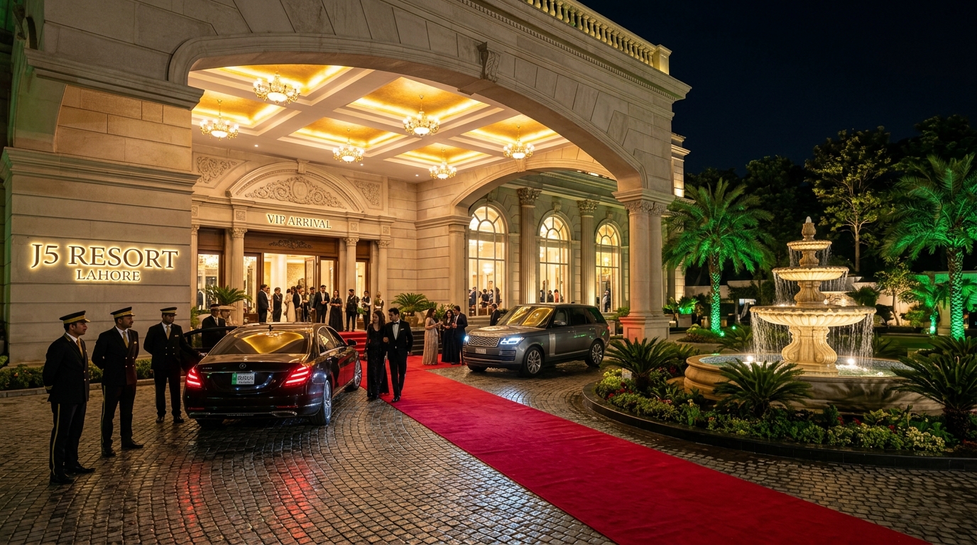 Red Carpet VIP Valet Arrival Concourse and Luxury Motorcade Drop-off