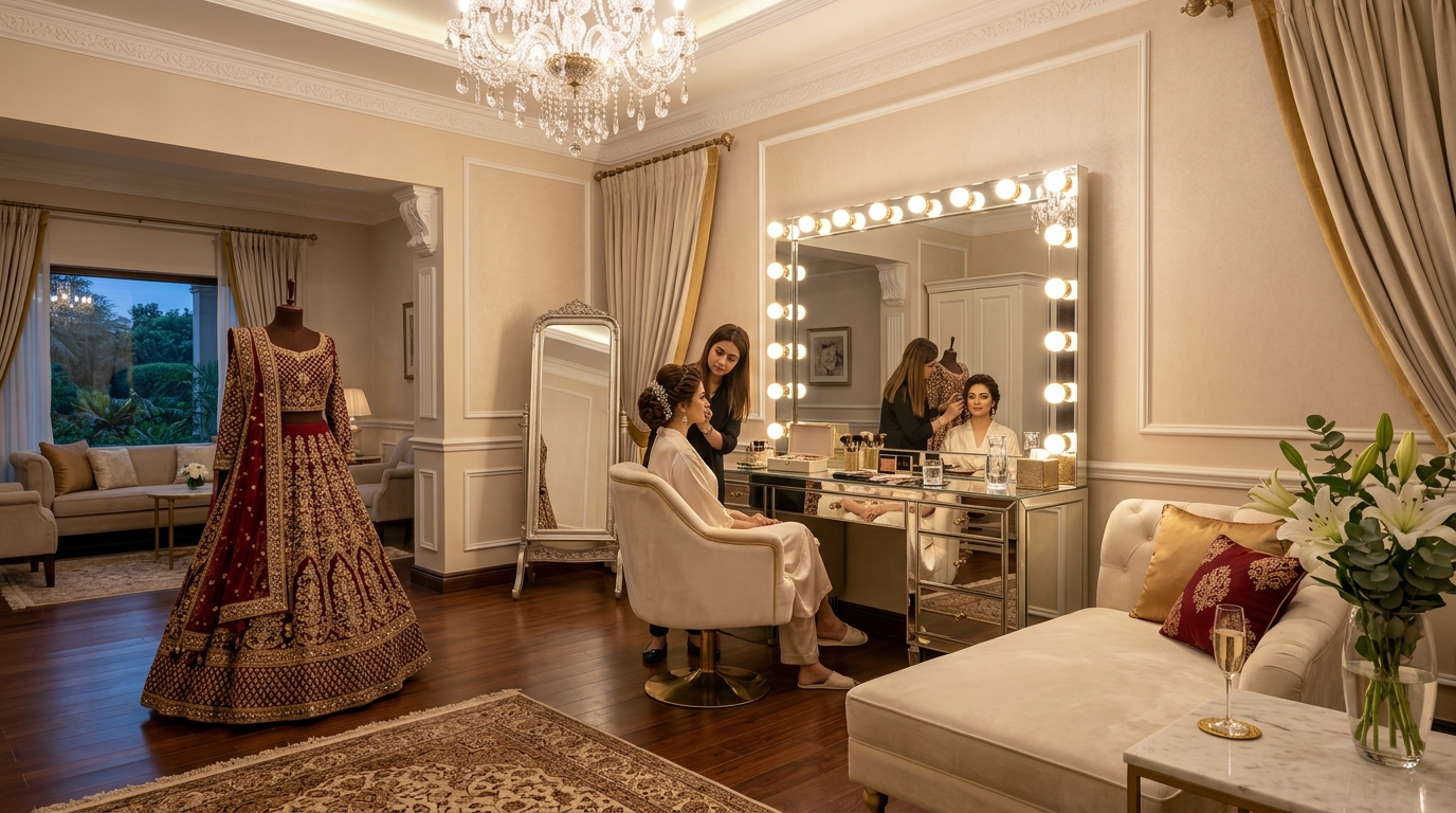 5-Star Presidential VIP Bridal Vanity Dressing Suite at J5 Resort
